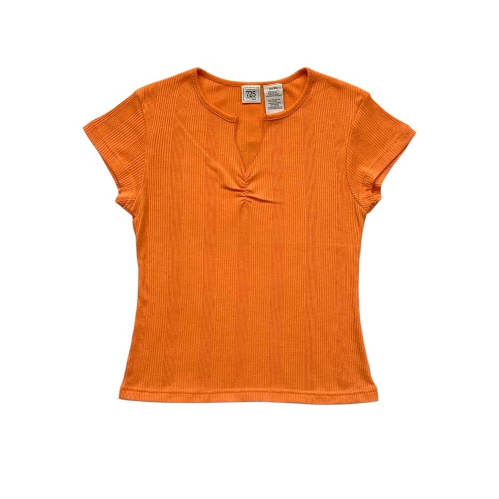 Early 2000s Ribbed Baby Tee 🍊